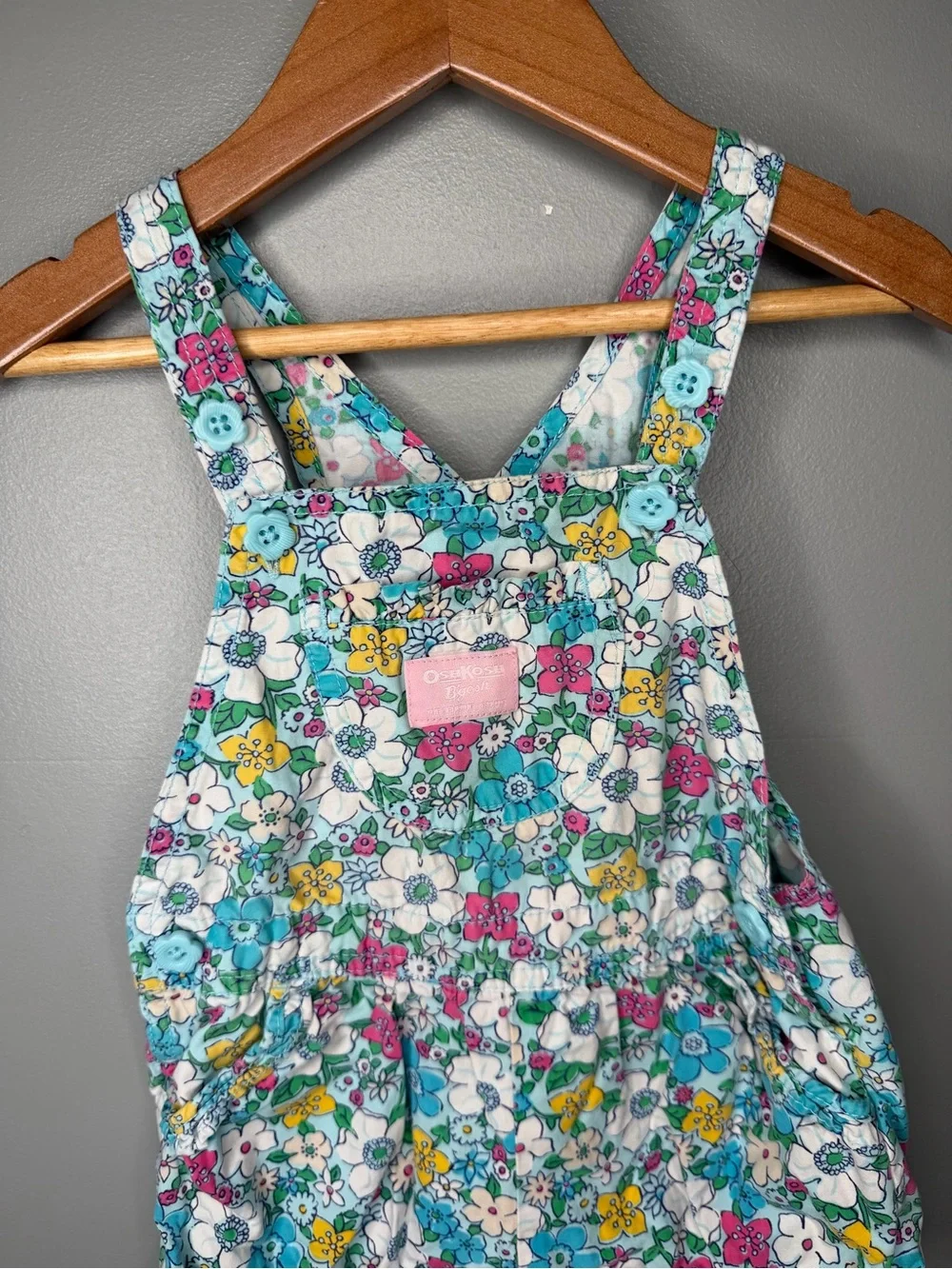 Vintage Oshkosh B’gosh Vestbak Floral Bubble Shortalls